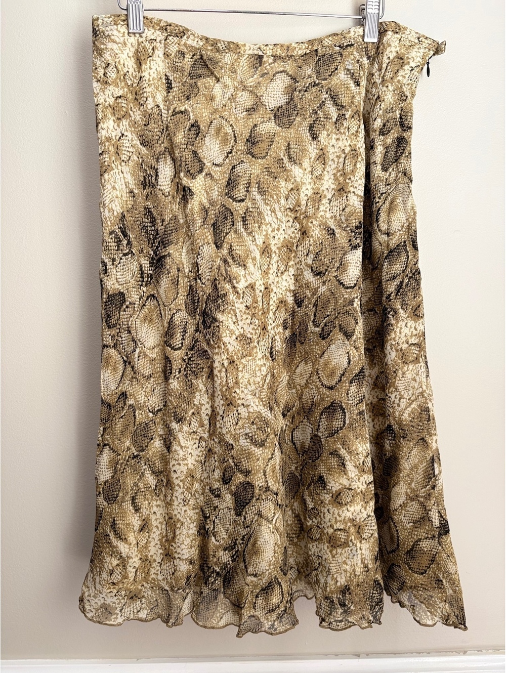 Talbots 100% silk python print skirt 14